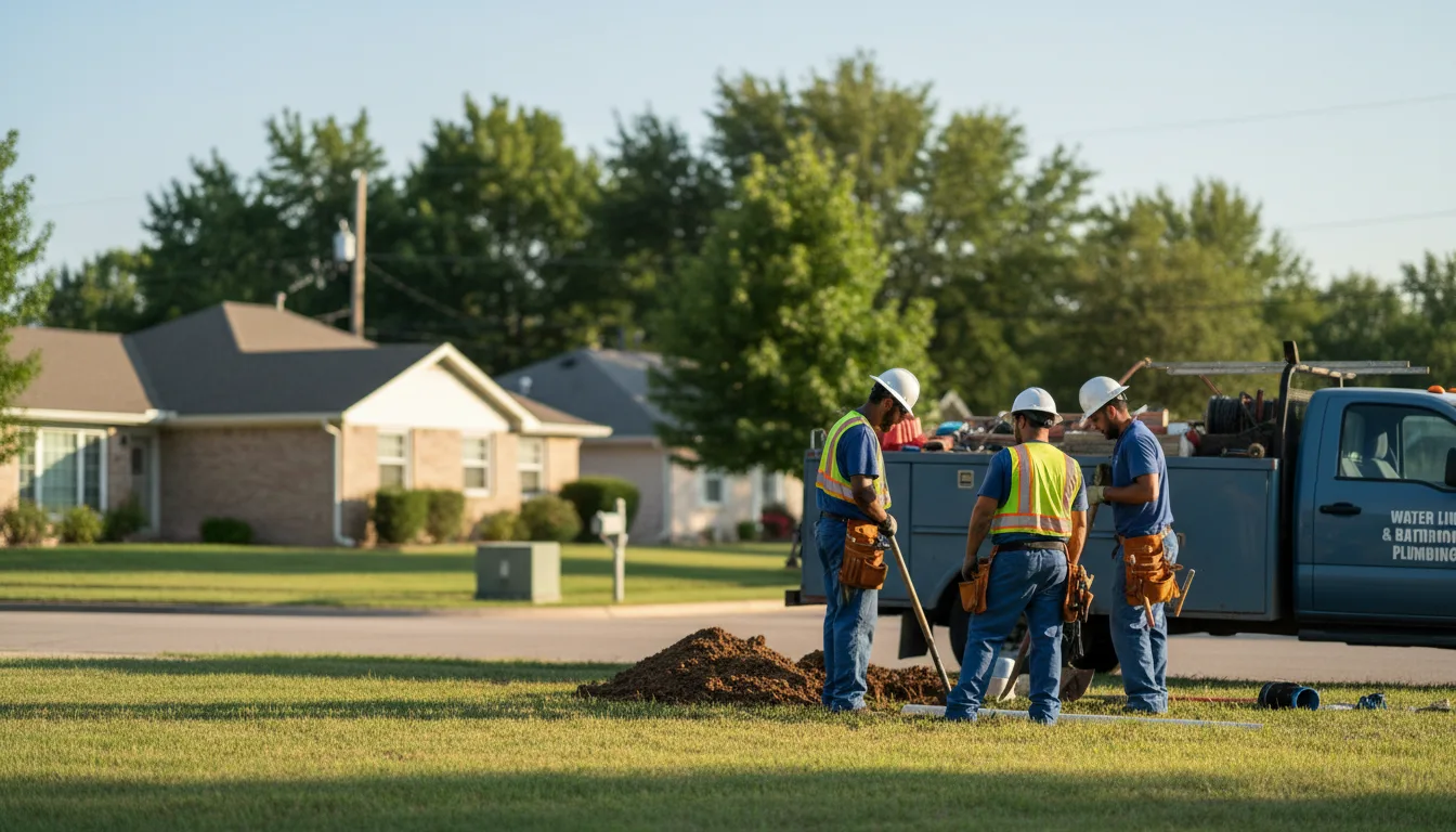 Residential water line and bathroom plumbing service in Fulton, KY